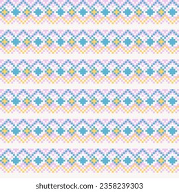 Pastels Argyle fair isle seamless pattern design for knitwear, fashion textile, graphics