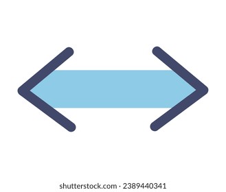Pastels arrow in carton style. The gentle allure of pastel shades in this directional arrow, an integral part of colorful design set. Vector illustration.