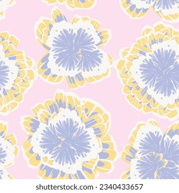 Pastels Botanical Floral seamless pattern design for fashion textiles, graphics, backgrounds and crafts