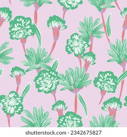 Pastels Botanical Floral seamless pattern design for fashion textiles, graphics, backgrounds and crafts