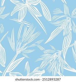 Pastels Botanical Floral seamless pattern design for fashion textiles, graphics, backgrounds and crafts