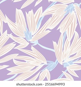 Pastéis Botânica Floral design de padrão sem costura para têxteis de moda, gráficos, fundos e artesanato