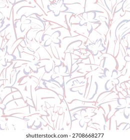 Pastels Botanical Floral seamless pattern design for fashion textiles, graphics, backgrounds and crafts