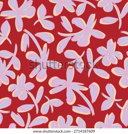 Pastels Botanical Floral seamless pattern design for fashion textiles, graphics, backgrounds and crafts