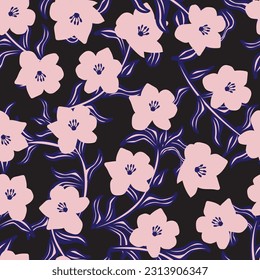 Pastels Floral seamless pattern background for fashion textiles, graphics, backgrounds and crafts