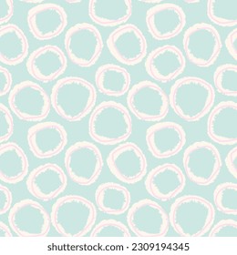 Pastelle Geometrische Kreise nahtlose Muster-Design für Modetextilien und Grafiken
