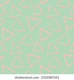 Pastels Geometric triangles seamless pattern design for fashion textiles and graphics