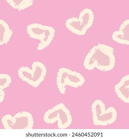 Pastels Heart shape seamless pattern design for fashion textiles, graphics and crafts