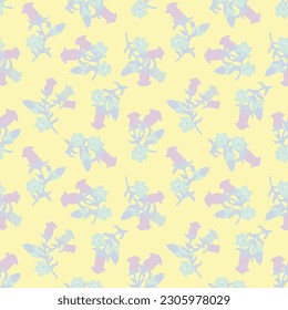 Pastels Oriental Floral seamless pattern background for fashion textiles, graphics, backgrounds and crafts