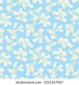 Pastels Oriental Floral fondo de patrón sin costura para textiles de moda, gráficos, fondos y artesanías