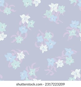 Pastels Oriental Floral seamless pattern background for fashion textiles, graphics, backgrounds and crafts