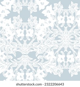 Pastels Symmetric Floral seamless pattern design for fashion textiles and graphics