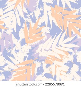 Pastels Tropical Leaf seamless pattern design for fashion textiles, graphics and crafts