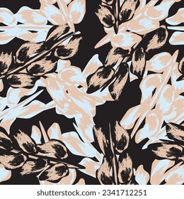 Pastels Tropical Leaf diseño de patrones sin fisuras para textiles de moda, gráficos y artesanías