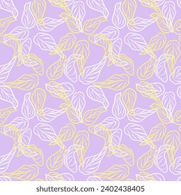 Pastels Tropical Leaf seamless pattern design for fashion textiles, graphics and crafts