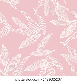 Pastells Tropical Leaf nahtloses Muster Design für Modetextilien, Grafiken und Kunsthandwerk