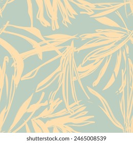 Pastels Tropical Leaf seamless pattern design for fashion textiles, graphics and crafts