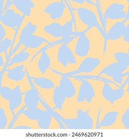 Pastels Tropical Leaf seamless pattern design for fashion textiles, graphics and crafts