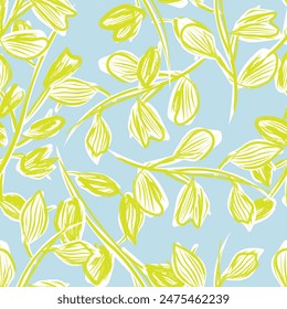 Pastells Tropical Leaf nahtloses Muster Design für Modetextilien, Grafiken und Kunsthandwerk