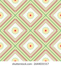 The pastel-toned fabric pattern is soothing to the eyes and refreshing to look at.