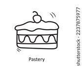 Pastery vector outline Icon Design illustration. Party and Celebrate Symbol on White background EPS 10 File