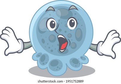 Pasteurella mascot design concept showing a amazed gesture. Vector illustration