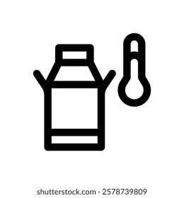Pasteurization. Editable stroke vector icon.