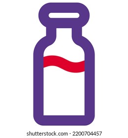 Pasteurized milk packed in glass bottle.