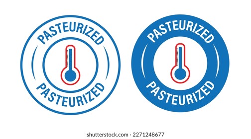 pasteurized vector icon set, blue in color