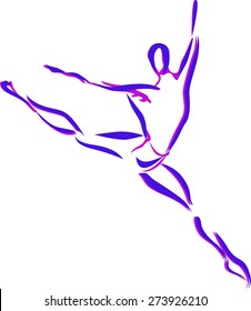 Pastiche male figures during the jump.