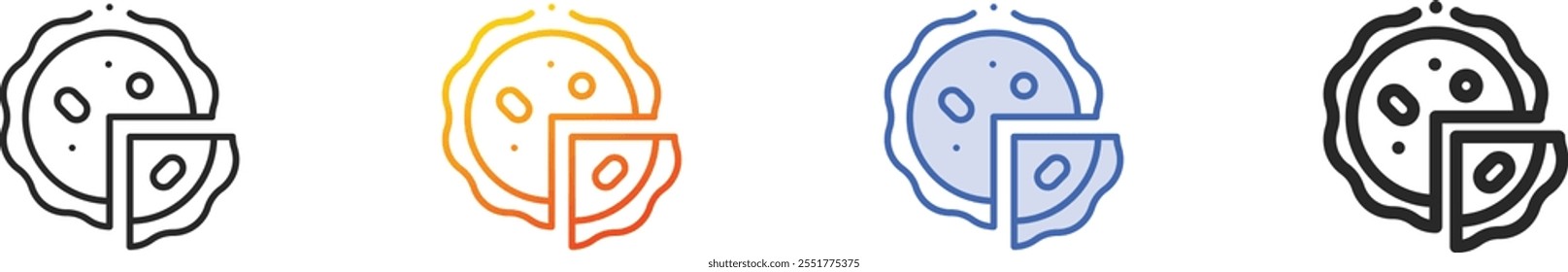 pastilla icon.Thin Linear, Farbverlauf, blauer Strich und fett Stildesign einzeln auf weißem Hintergrund