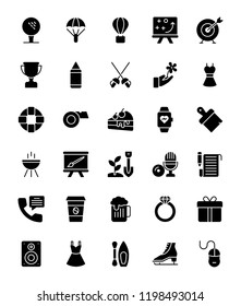 Pastime Activities Glyph Icon Pack 