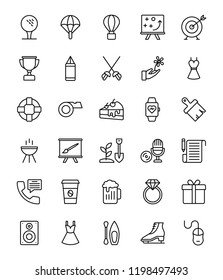 Pastime Activities Line Icon Pack