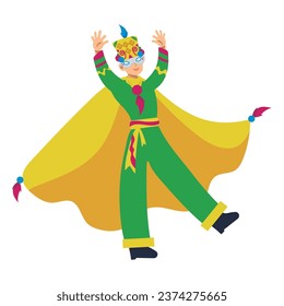 pasto narino carnival man in costume illustration