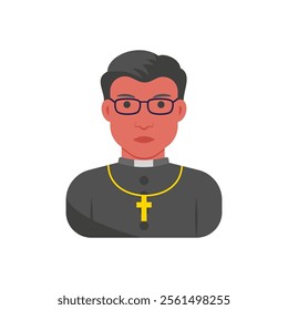 Pastor, Halloween Vector Illustration, Isolated