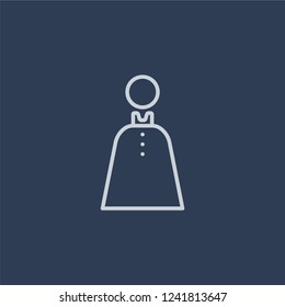 Pastor icon. Pastor linear design concept from Wedding and love collection. Simple element vector illustration on dark blue background.