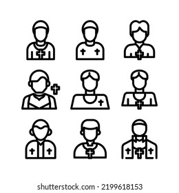 pastor icon or logo isolated sign symbol vector illustration - Collection of high quality black style vector icons
