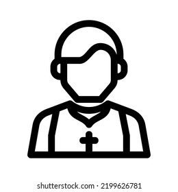 pastor icon or logo isolated sign symbol vector illustration - high quality black style vector icons
