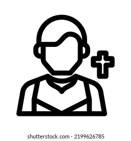 pastor icon or logo isolated sign symbol vector illustration - high quality black style vector icons
