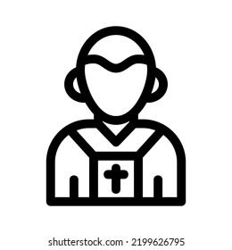 pastor icon or logo isolated sign symbol vector illustration - high quality black style vector icons
