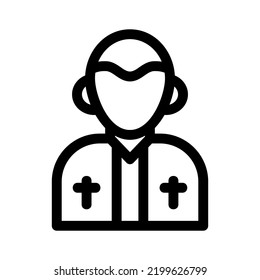 pastor icon or logo isolated sign symbol vector illustration - high quality black style vector icons
