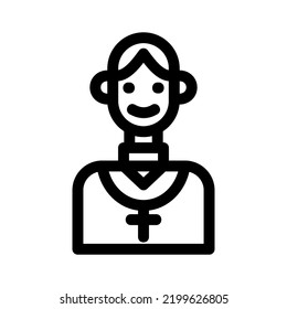 pastor icon or logo isolated sign symbol vector illustration - high quality black style vector icons
