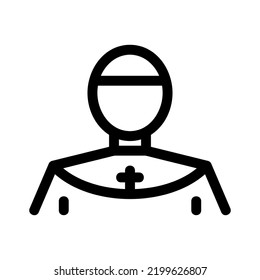 pastor icon or logo isolated sign symbol vector illustration - high quality black style vector icons
