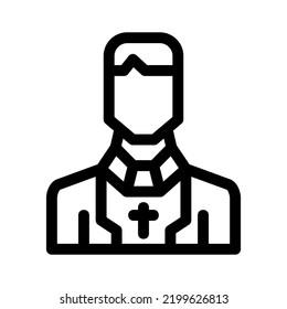 pastor icon or logo isolated sign symbol vector illustration - high quality black style vector icons
