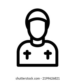 pastor icon or logo isolated sign symbol vector illustration - high quality black style vector icons
