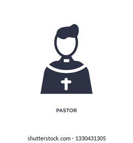 pastor icon. Simple element illustration from birthday party and wedding concept. pastor editable symbol design on white background. Can be use for web and mobile.