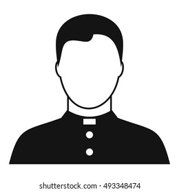 Pastor icon in simple style on a white background vector illustration