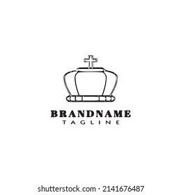 pastor logo cartoon design icon template black modern isolated vector illustration
