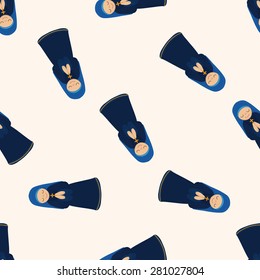 pastor and nun , cartoon seamless pattern background