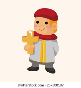pastor and nun theme elements